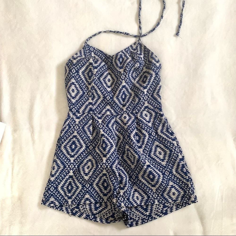 Jack by BB Dakota Tidus Jaquard Halter Top Romper
